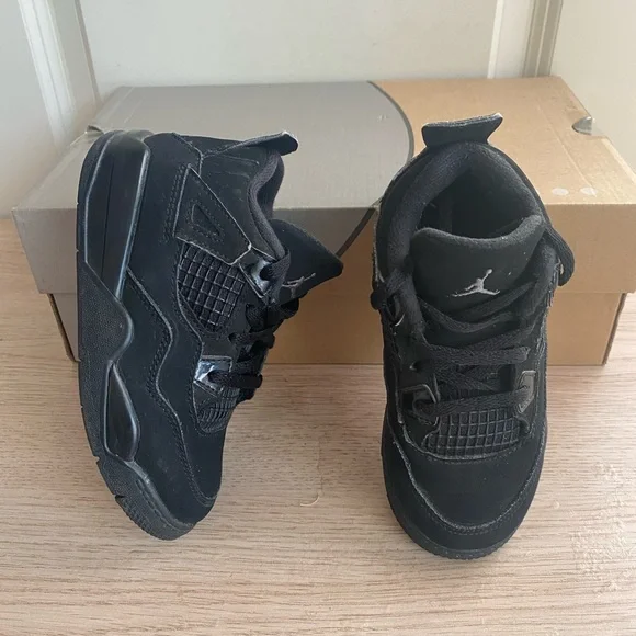 Jordan 4 Black Cat Toddler Sneakers- SZ 10 C